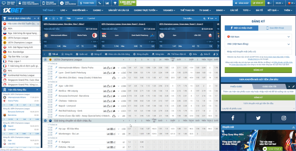 cá cược 1xBet